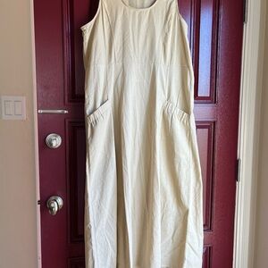 Khaki Maxi dress WITH POCKETS